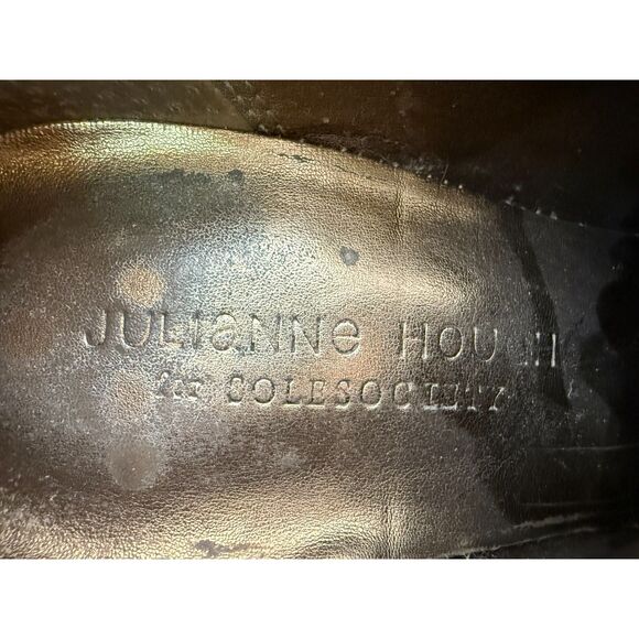 Julianne Hough 4 Sole Society Joey Black Leather Stiletto Pull On Ankle Booties - Picture 7 of 8